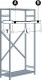 Kleiderstange mit 2 Träger LxT 1500 x 500 mm