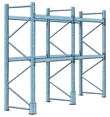 Palettenregal HxLxT 2500x (2700) 5400 x1030 mm