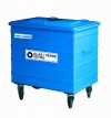 GLAS Stahlcontainer- 800 L mit Einwurfmannschette und Dreikantschloss