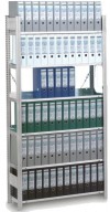 Grund-Akten-Steckregal HxLxT 1750x1060x335 mm / 5 Ebenen