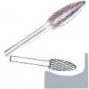 Hartmetallfräser HF 100 H in Flammenform / DxL= 3x38 mm - Schaft= 3 mm / VE=5 Stück 