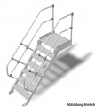 Stabilo® Treppen mit Plattform - Stufenbreite 60 cm - Neigung 45°