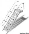 Stabilo® Treppen mit Plattform - Stufenbreite 60 cm - Neigung 60°