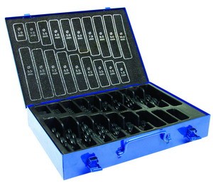 HSS-Spiralbohrer rollgewalzt 1-10 mm, in Spiralbohrermagazin 170 tlg.