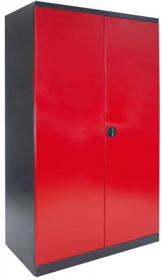 METEC Flügeltürschrank XXL H1920xB1100xT580 mm Anthrazit/Feuerrot