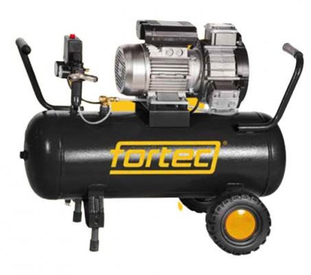 Fortec® AIR-50/320-OL Kolbenkompressor, 50 l mobil - Ölfrei - 3 Zylinder - Ansaugleistung 320 l/min - Druck 10 bar - Leistung 2200 W - 230 V