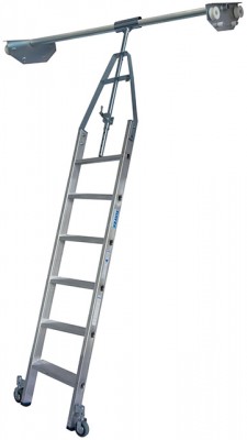 Stabilo® Professional Stufen-RegalLeiter Doppelregal, Rundrohr-Schienenanlage - Alu - Arbeitshöhe 2.70 m - 1 x 6 Stufen