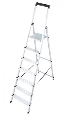 Monto® Solidy® Stufen-StehLeiter - Alu - Arbeitshöhe 3.50 m - 1 x 7 Stufen