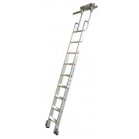 Stufen-RegalLeiter, T-Schienenanlage, Aluminium Stabilo® Professional - 7 Stufen