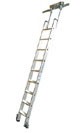 Stufen-RegalLeiter, Rundrohr-Schienenanlage, Aluminium Stabilo® Professional - 12 Stufen