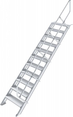 Stabilo® Treppe - Neigung 45° - Stufenbreite 60 cm - Höhe 2.37-2.60 m - 1 x 11 Stufen