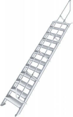Stabilo® Treppe - Neigung 45° - Stufenbreite 80 cm - Höhe 2.58-2.80 m - 1 x 12 Stufen