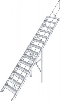 Stabilo® Treppe - Neigung 45° - Stufenbreite 60 cm - Höhe 3.01-3.25 m - 1 x 14 Stufen