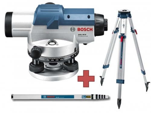 Bosch GOL 26 D Set Optisches Nivelliergerät mit BT 160 und GR 500 im Koffer