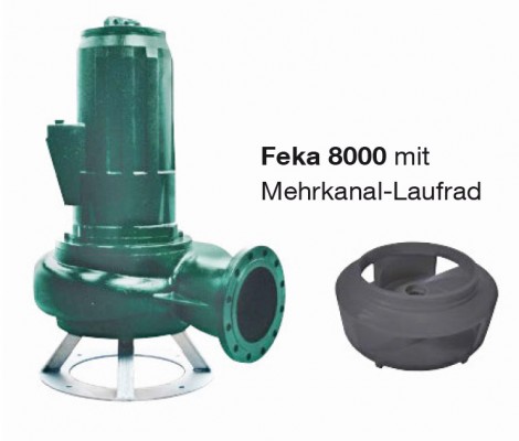 DAB Feka 8200.6T Schmutz- & Abwasserpumpe - 600'000 l/h - Fh 11.2 m - 1.12 bar - 13.4 kW - 3 x 400 V