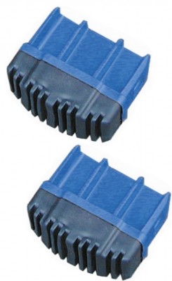 Fussstopfen für Profileiter, Blau, 64 x 25 mm - VE = 5 Paar