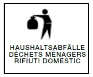 Kleber HAUSHALTSABFÄLLE - HxB 200x250 mm