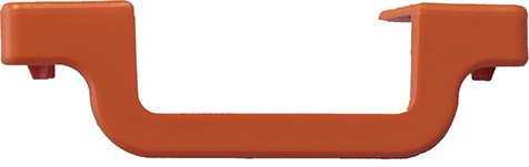Monto® Stufenabschlusskappe, Stufentiefe 80 mm, links, orange - VE = 7 Stück