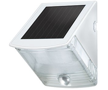Solar LED-Wandleuchte SOL 04 plus, IP44 - 2 x 0.5 W / 85 lm / 6500 K / Bewegungsmelder - grau-weiss
