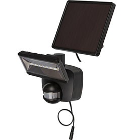 Solar LED-Strahler SOL 800, IP44 - Akku 3.7 V, 3.6 Ah / Kabel 4.75 m / 400 lm / 6000 K - Bewegungsmelder & Solarpanel - schwarz