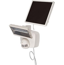 Solar LED-Strahler SOL 800, IP44 - Akku 3.7 V, 3.6 Ah / Kabel 4.75 m / 400 lm / 6000 K - Bewegungsmelder & Solarpanel - weiss