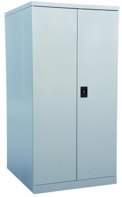 WT Flügeltürenschrank HxBxT 1950x900x600 mm Silberhell/Silberhell