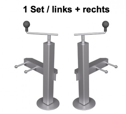 Stabilo® Fusspindel-Set (Paar links+rechts) für Tankwagenleiter mit Kunststoff-Bereifung