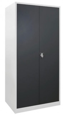 METEC Flügeltürschrank H1950xB920xT600 mm Lichtgrau/Anthrazitgrau