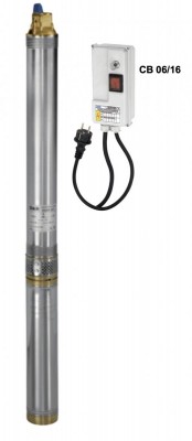 DAB Micra 75 M 3" Unterwasserpumpe für Druckerhöhung - 2700 l/h - Fh 68.0 m - 6.8 bar - 0.95 kW - 1 x 230 V, inkl. Control-Box CB 06/16