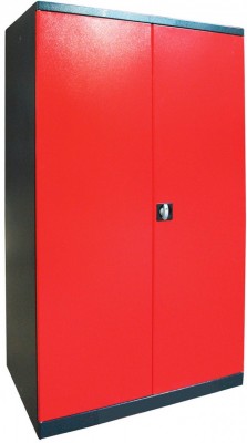METEC Flügeltürschrank XL-B H1920xB1100xT380 mm Anthrazit/Feuerrot