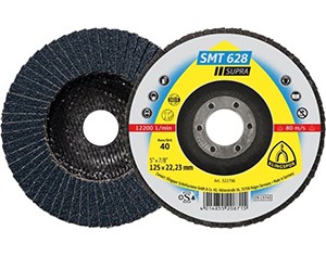 Schleifmopteller SMT 628 Supra - Ø 115 x 22.23 mm - Gerade / Korn 40 - VE = 10 Stück