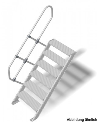 Stabilo® Treppe - Neigung 45° - Stufenbreite 60 cm - Höhe 1.08-1.30 m - 1 x 6 Stufen
