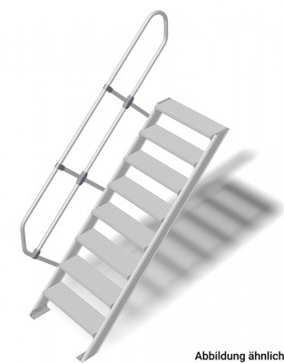 Stabilo® Treppe - Neigung 45° - Stufenbreite 100 cm - Höhe 1.51-1.72 m - 1 x 8 Stufen