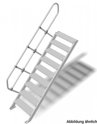Stabilo® Treppe - Neigung 45° - Stufenbreite 60 cm - Höhe 1.72-1.95 m - 1 x 9 Stufen