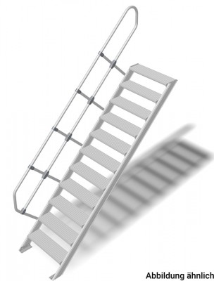 Stabilo® Treppe - Neigung 45° - Stufenbreite 80 cm - Höhe 2.15-2.37 m - 1 x 11 Stufen