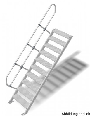 Stabilo® Treppe - Neigung 60° - Stufenbreite 100 cm - Höhe 2.25-2.50 m - 1 x 10 Stufen