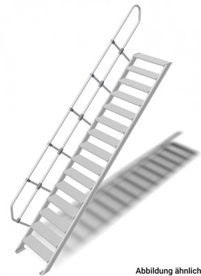 Stabilo® Treppe - Neigung 60° - Stufenbreite 100 cm - Höhe 3.50-3.75 m - 1 x 15 Stufen