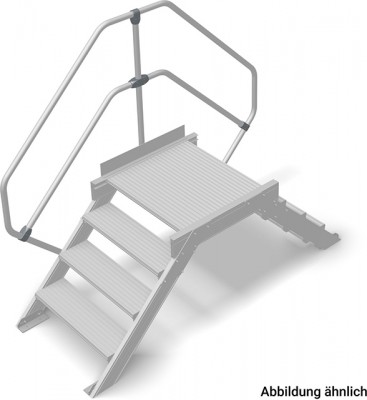 Stabilo® Überstieg - Neigung 45° - Stufenbreite 80 cm - Höhe 0.61-0.82 m - 2 x 4 Stufen