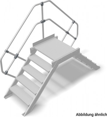 Stabilo® Überstieg - Neigung 45° - Stufenbreite 80 cm - Höhe 0.82-1.04 m - 2 x 5 Stufen
