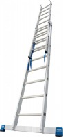 Stabilo® Sprossen-VielzweckLeiter, treppengängig, dreiteilig - Alu - Arbeitshöhen 3.60 m bis 6.85 m - 3 x 9 Sprossen