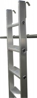 Stabilo® Professional Stufen-RegalLeiter, einhängbar - Alu - 2 Paar Einhängehaken - Arbeitshöhe 2.90 m - 1 x 7 Stufen