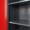 METEC Flügeltürschrank XXL H1920xB1100xT580 mm Anthrazit/Feuerrot