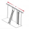 Stabilo® Professional Stufen-RegalLeiter T-Schienenanlage - Alu - Arbeitshöhe 3.40 m - 1 x 9 Stufen