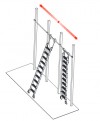 Stabilo® Professional Stufen-RegalLeiter Rundrohr-Schienenanlage - Alu - Arbeitshöhe 3.85 m - 1 x 11 Stufen
