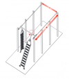Stabilo® Professional Stufen-RegalLeiter Doppelregal, Rundrohr-Schienenanlage - Alu - Arbeitshöhe 3.85 m - 1 x 11 Stufen