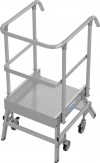 Stabilo® PodestLeiter fahrbar, einseitig begehbar, Alu, Arbeitshöhe bis 2.50m 1x2 Stufen