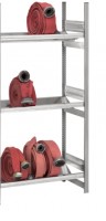 Feuerwehr/Schlauch-Grund- und Anbau-Steckregal feststehend HxLxT 2200x1000/2000x500 mm - verzinkt (Set)