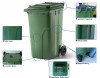 240 Liter Kunststoffbehälter mit Deckel - Grün