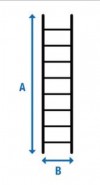 Aludachleiter - Länge 4.50 m - 16 Sprossen - Stabilo Professional