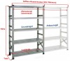 Anbauregal Super 1 - HxLxT 1972x1200x320mm mit 5 Fachböden